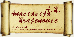 Anastasija Mrđenović vizit kartica